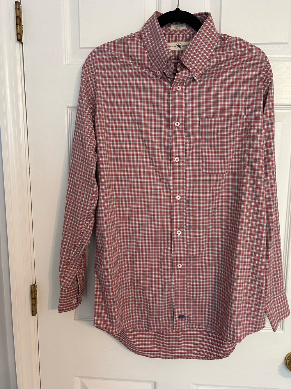 Onward Reserve Button-Down Plaid Dress Shirt - Red Check